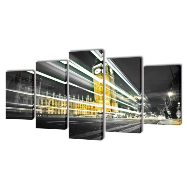 Canvastavla - London - Big Ben - 5 delar