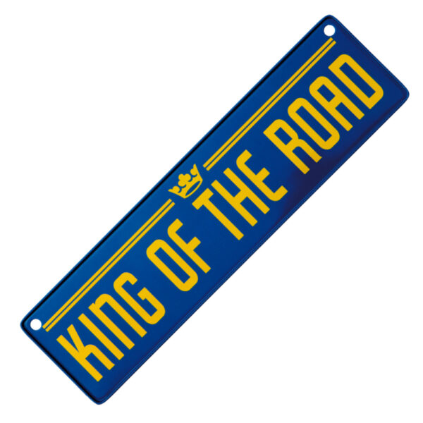 Metallskylt för bil "King of the road"