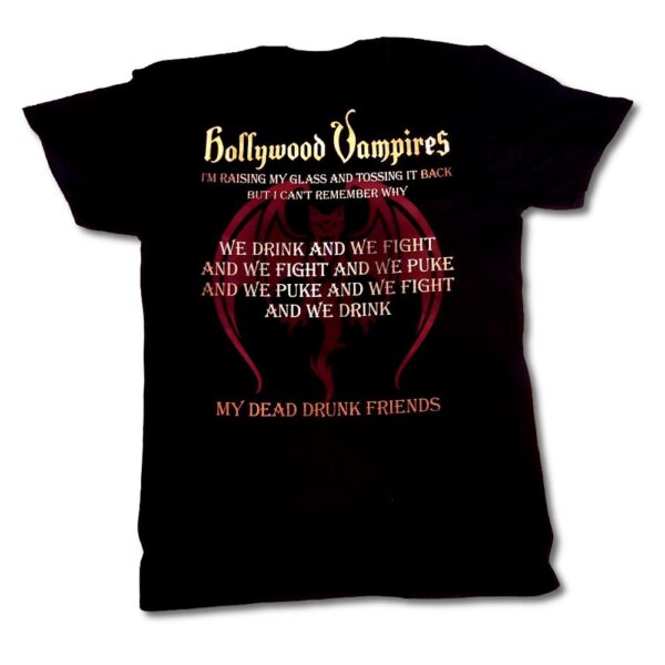 Hollywood Vampires - T-shirt - Drink, Fight, Puke